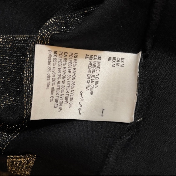 NWT Alfani Med black /silver tunic top - Picture 6 of 6